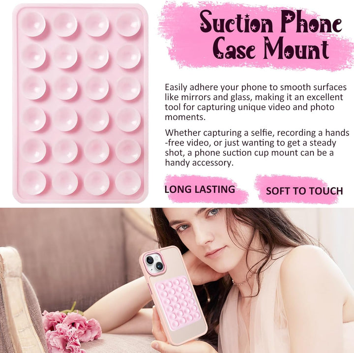 Silicone Suction Phone Mount for iPhone &amp; Android | Hands-Free Selfie &amp; Video Holder (Pack Of 2)