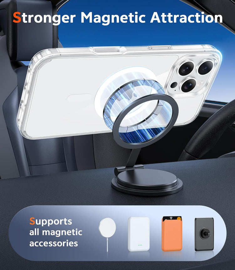 MagSafe Magnetic Clear Case + Screen Protector for iPhone 13, 14, 15 & 16 Series