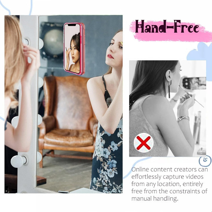 Silicone Suction Phone Mount for iPhone &amp; Android | Hands-Free Selfie &amp; Video Holder (Pack Of 2)