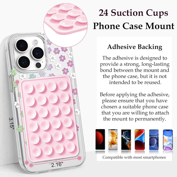 Silicone Suction Phone Mount for iPhone &amp; Android | Hands-Free Selfie &amp; Video Holder (Pack Of 2)