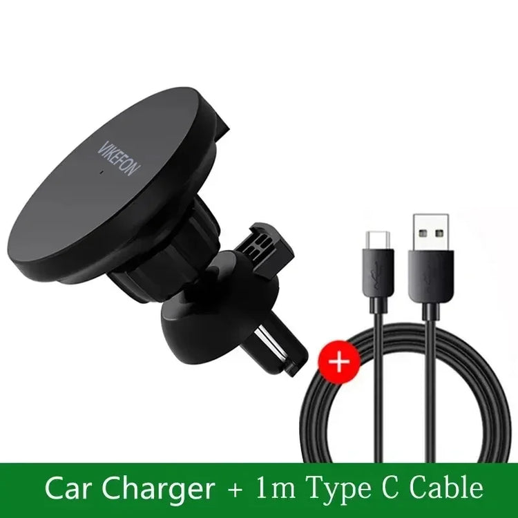 Magnetic Car Wireless Charger For iPhone 12 13 14 15 pro max Air Vent Car Phone Holder Stand Fast Car Charging