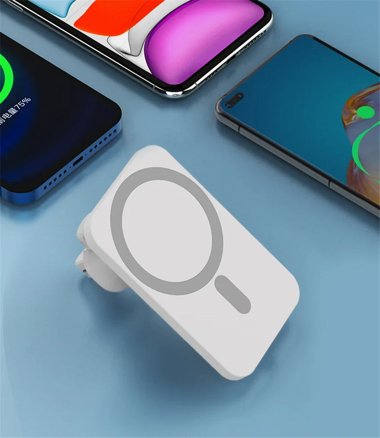 Mini Magnetic Wireless Car Charger Phone Holder Stand Car Mount For iPhone 17 16 15 14 13 12 Pro Max Fast Car Charging Station