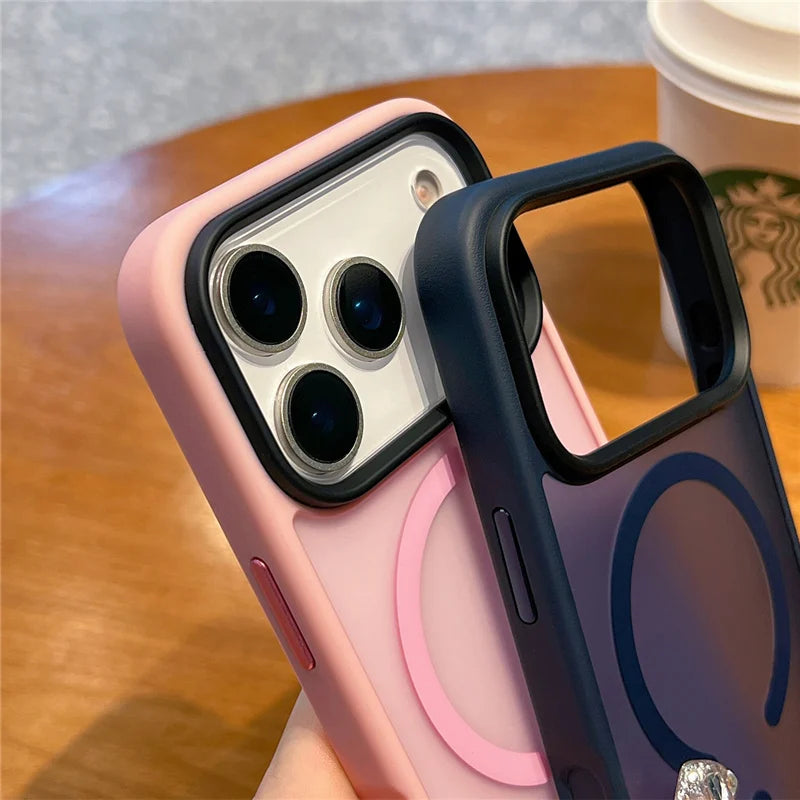 Matte Case For iPhone 17 Air 17Pro 17Pro Max Translucent Wireless Charge Magnetic Hard Cover for iphone 17 Pro Max For Magsafe
