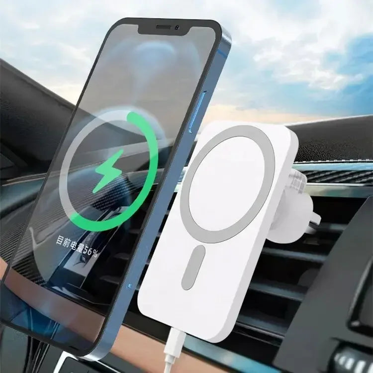 Mini Magnetic Wireless Car Charger Phone Holder Stand Car Mount For iPhone 17 16 15 14 13 12 Pro Max Fast Car Charging Station