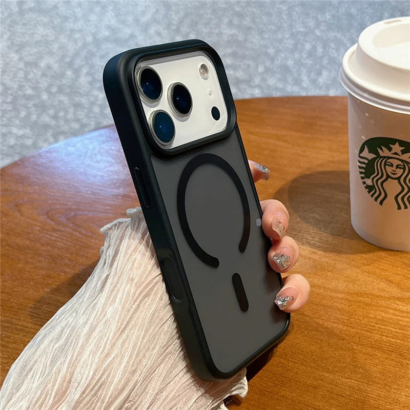 Matte Case For iPhone 17 Air 17Pro 17Pro Max Translucent Wireless Charge Magnetic Hard Cover for iphone 17 Pro Max For Magsafe