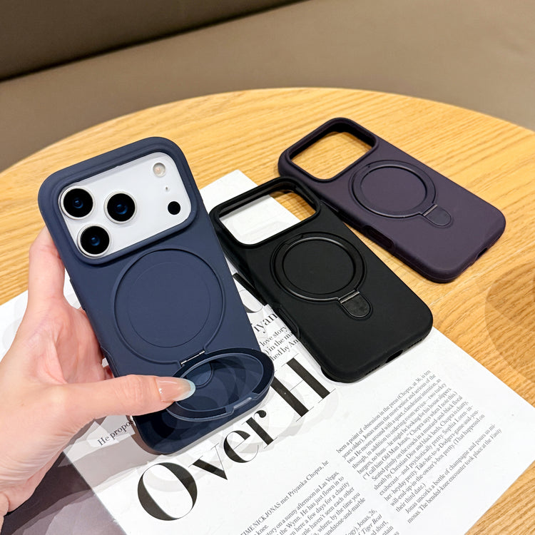 Metal Ring Stand Matte Magnetic Case For Magsafe IPhone 18 17 15 14 13 12 11 16 17 Pro Max Plus Wireless Charger Cover