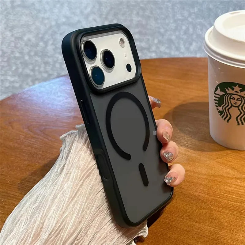 Matte Case For iPhone 17 Air 17Pro 17Pro Max Translucent Wireless Charge Magnetic Hard Cover for iphone 17 Pro Max For Magsafe