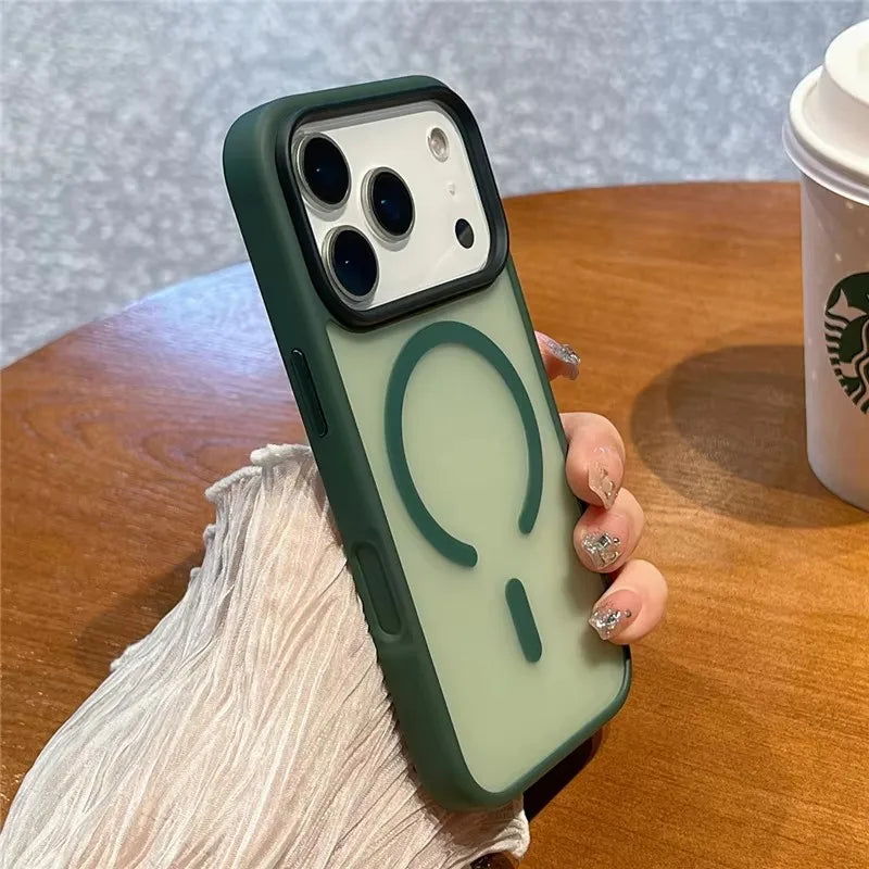 Matte Case For iPhone 17 Air 17Pro 17Pro Max Translucent Wireless Charge Magnetic Hard Cover for iphone 17 Pro Max For Magsafe