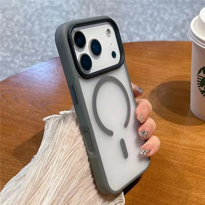Matte Case For iPhone 17 Air 17Pro 17Pro Max Translucent Wireless Charge Magnetic Hard Cover for iphone 17 Pro Max For Magsafe