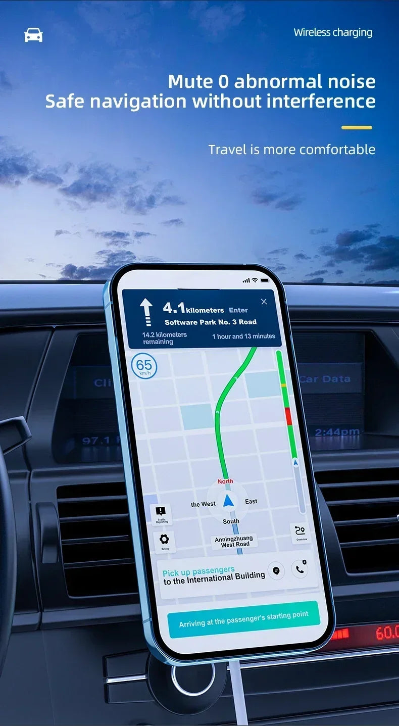 Magnetic Car Wireless Charger For iPhone 12 13 14 15 pro max Air Vent Car Phone Holder Stand Fast Car Charging